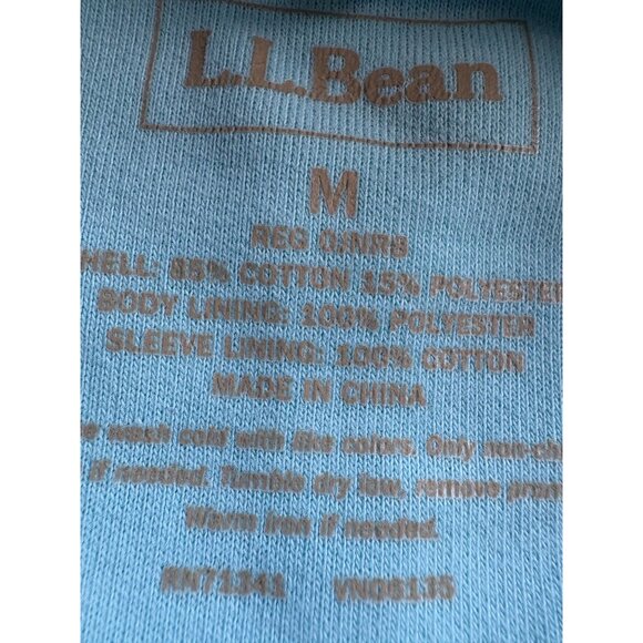 L.L. Bean Womens Turquoise Full-Zip Fleece-Lined Hoodie Jacket M - Picture 4 of 9